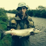 Diarmuid Mcloughlin salmon fishing on the river moy, swinford