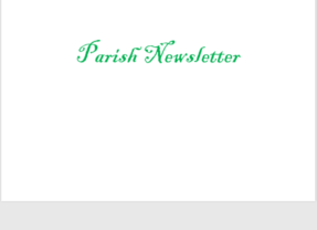 Parish Newsletter February 20th 2022